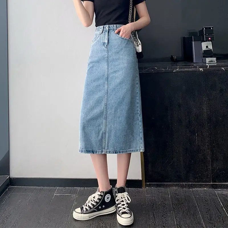 Skirts Women Denim Leisure Fashion Daily Preppy Punk Style Simple Vintage Harajuku Female Clothes Empire Friends Comfortable New