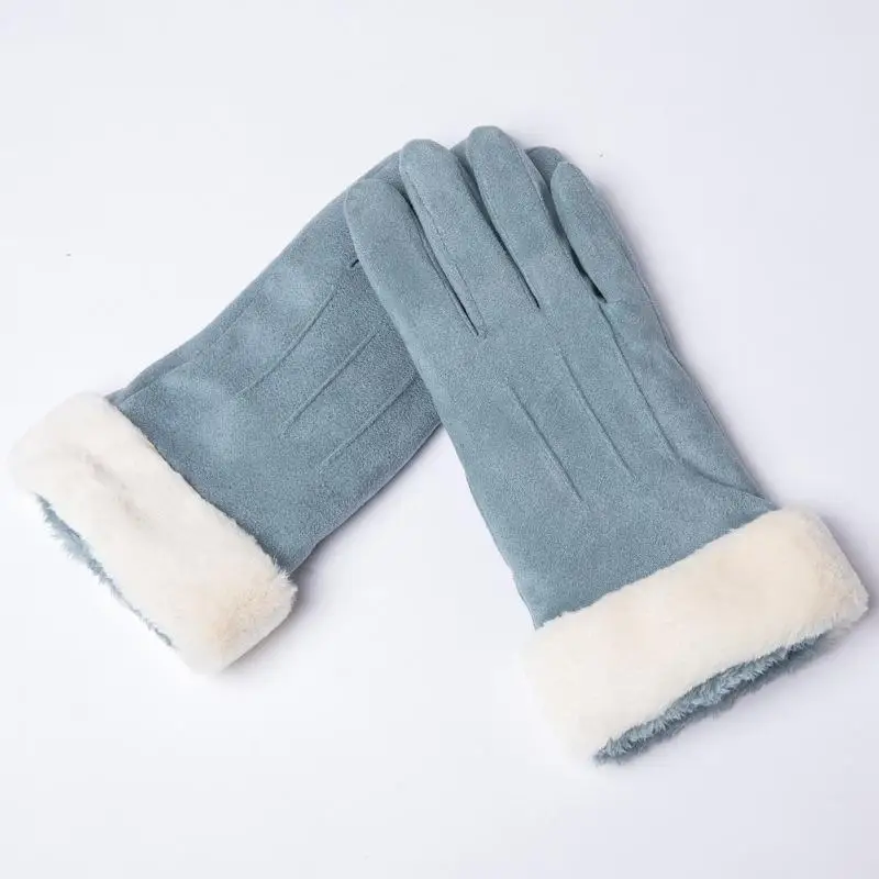 Guantes de invierno para mujer, de algodón, para viento y frío