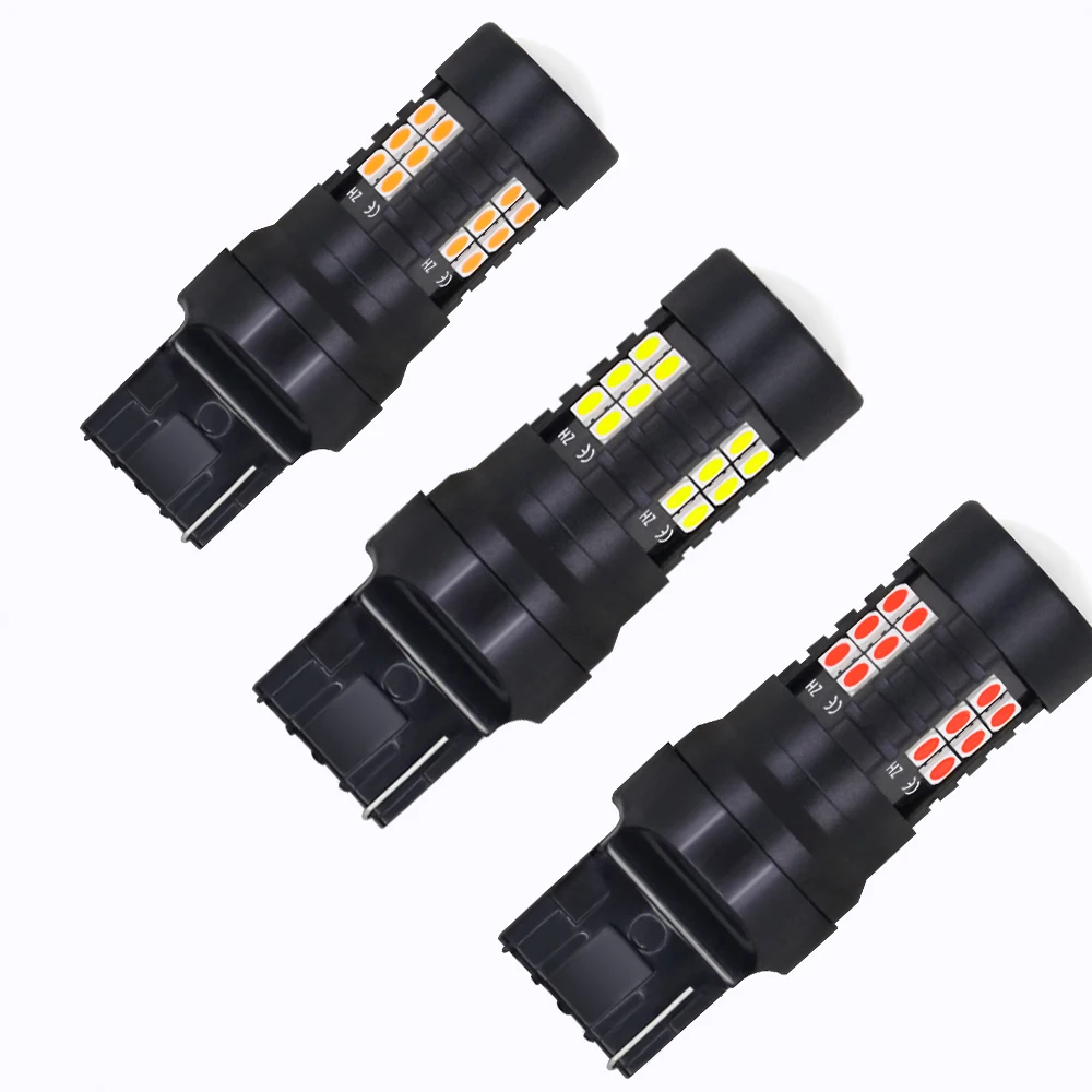 2x Signal Lamp Led Car Bulbs Canbus T20 7440 W21W WY21W 21SMD Turn Brake Backup Reverse Parking Running Light Red Amber White