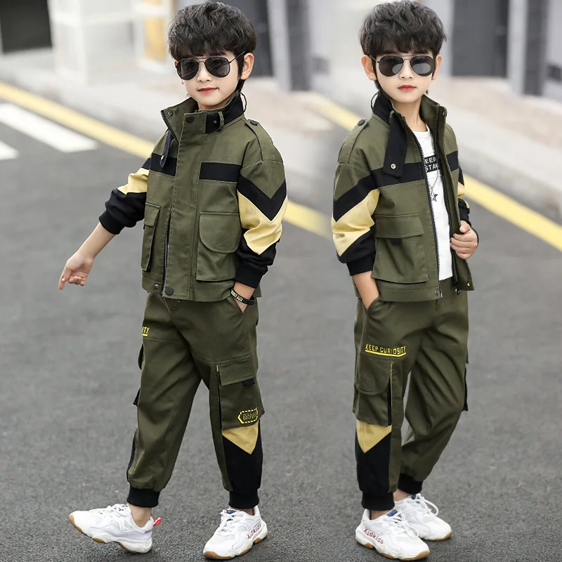 

Luxury Spring Autumn Girls Clothing Suits Coat +Pants 2pcs/Set Kids Teenager Outwear Sport Beach School High Quality