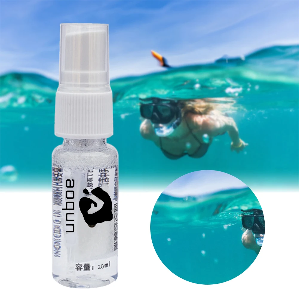 Espray antivaho para gafas de natación, limpiador de lentes de máscara de buceo, botella vacía, 20ml