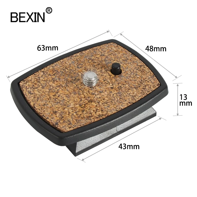 Placa de trípode de liberación rápida, placa de montaje de plástico tridimensional, adaptador de placa de cámara, placa pequeña para cámara Yunteng 690