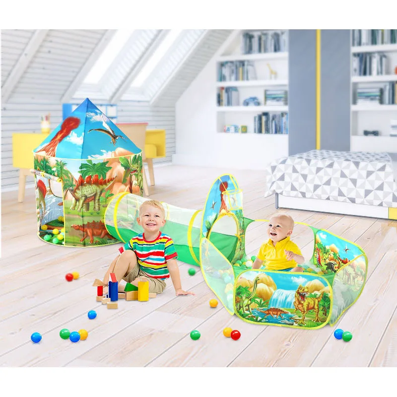 3 In 1 tunnel per bambini navicella spaziale tenda casa giochi giocattoli pieghevoli bambini striscianti piscina portatile oceano piccole case regali