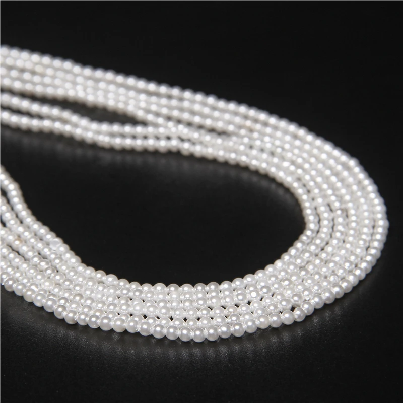 Wholesale 2mm/2.5mm Small Shell Beads Round White Imitation Seed Pearl Bead For Jewelry Making DIY Bracelet Necklace Rings 14"