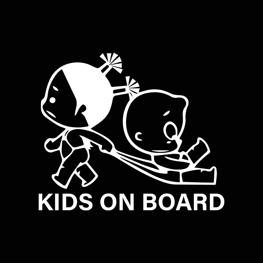 Warning KIDS BABY ON BOARD Car Sticker Funny Child Body Window Automobiles Exterior Accessories Vinyl Decal,19cm*15cm