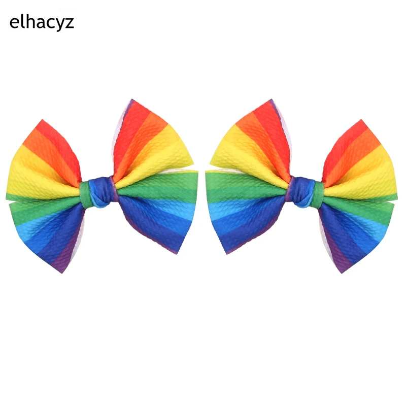 2Pcs/Set 5 Inch Big Waffle Bow Hair Clips Handmade Hairpin Girls Boutique Kids Head Wear Fabric Bow Children Hair Accessories