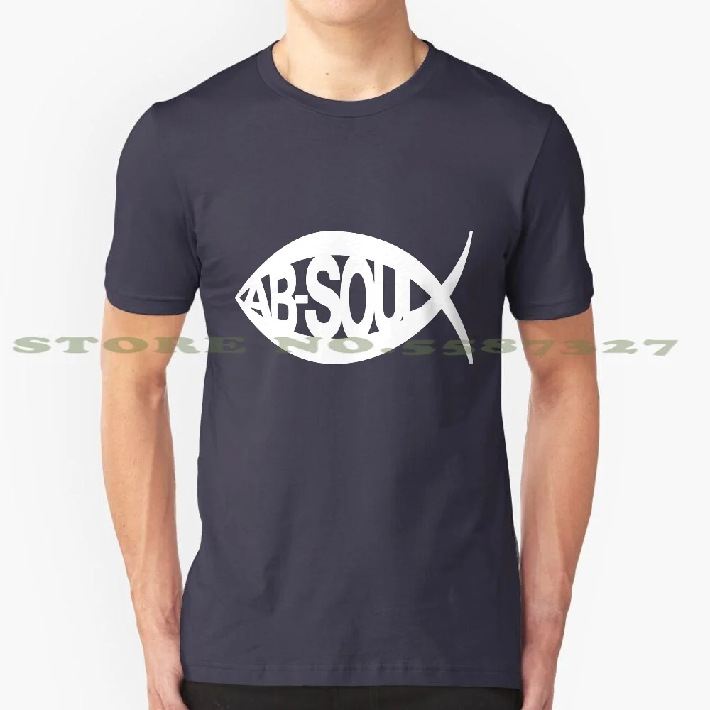 Ab - Soul Fish Jesus 100% Cotton T-Shirt Jesus Christ Fish Ab Soul Tde Top Dawg Entertainment Kendrick Q Schoolboy Hip Hop Best