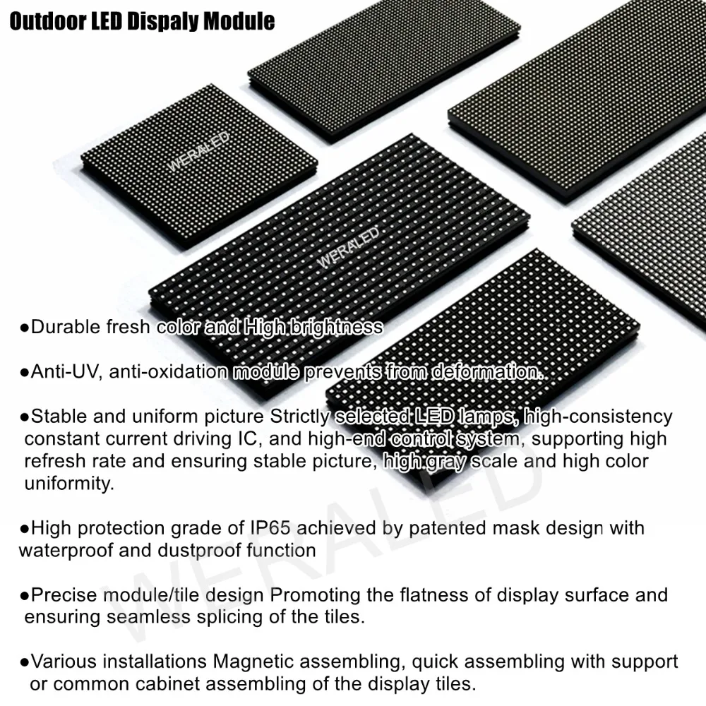 Outdoor P4 SMD Full Color LED Dinding Video Modul 64*32 Piksel Papan Nama RGB Panel