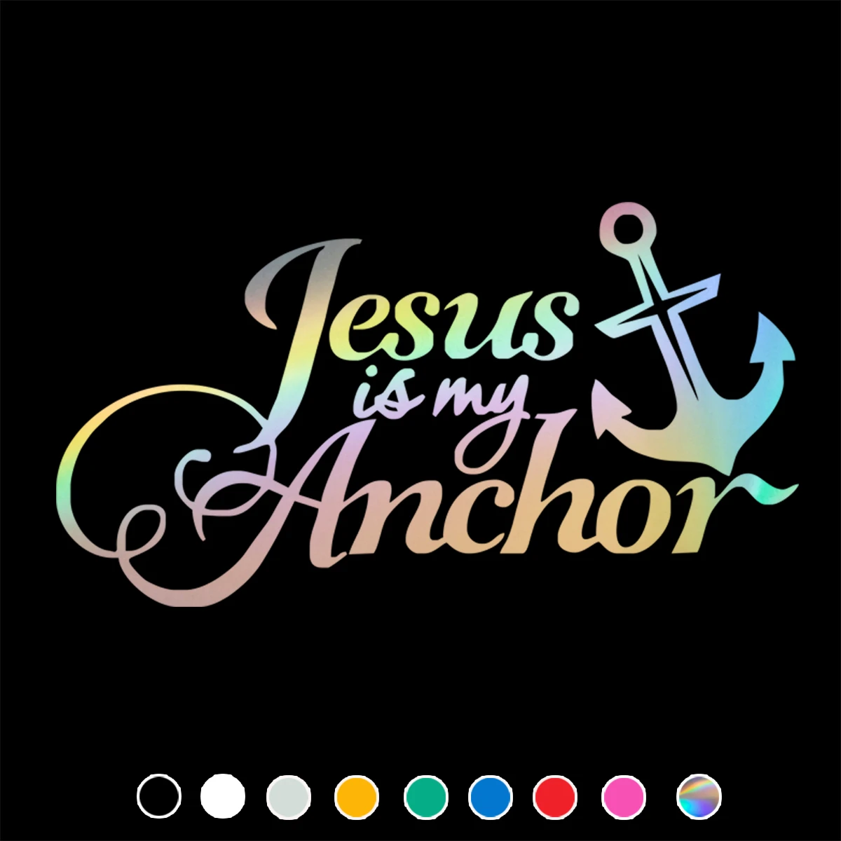 Car Sticker Jesus Is My Anchor Christianity Decal For Cars Auto Motorcycle Bumper Window Door Body JAYJOE  Vinyl Car Stickers