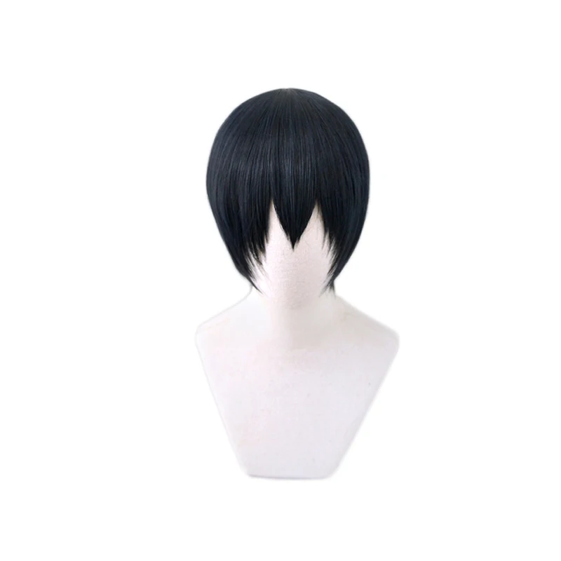 

Anime Haikyuu!! Karasuno Kageyama Tobio Black Blue Short Wig Cosplay Costume Heat Resistant Synthetic Hair Haikiyu Men Wigs