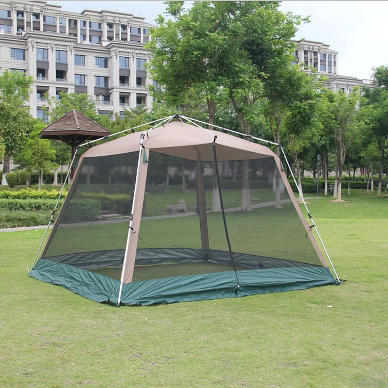 Automatic Aluminum Pole Canopy, Heightening Tents, Camping Sun Shelter, Mosquito Net, Barbecue, Beach, Fishing, Awning