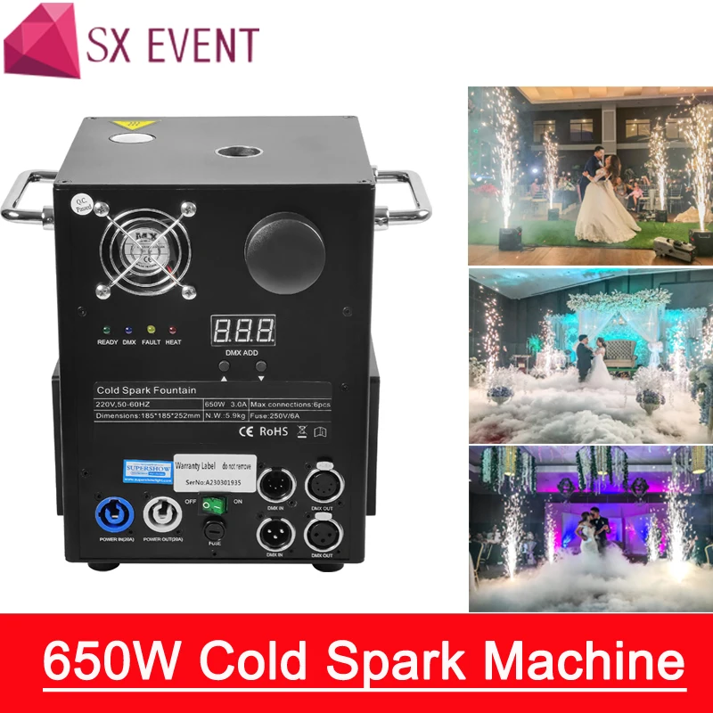 650W Cold Spark Firework Machine For Wedding Celebration Dmx And Remote Control Spark Fountain Sparkular Machine For Stage