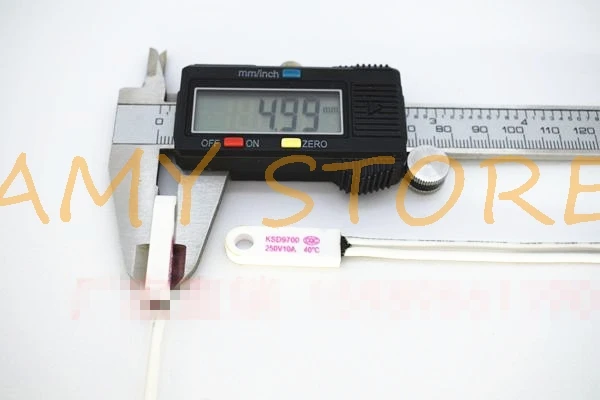 2pcs KSD9700 with Hole 40C-150C NO NC Thermal Protector Ceramic Temperature Control Switch Thermostat 250V 10A