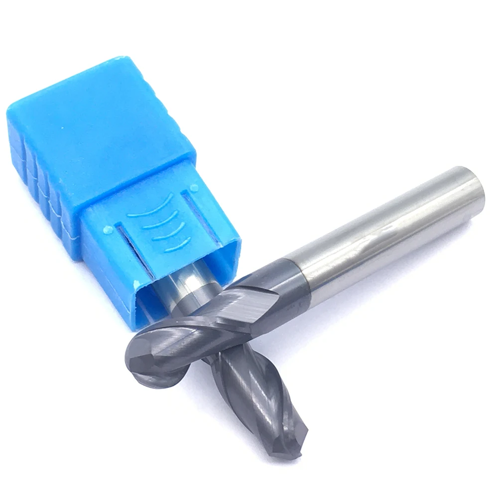 1PC R4.0XD8X60L 2 ขลุ่ย HRC50 ทังสเตนสตีลบอลปลายจมูกเครื่องกัด CNC เครื่องมือตัดคาร์ไบด์ทึบ Ball จมูก