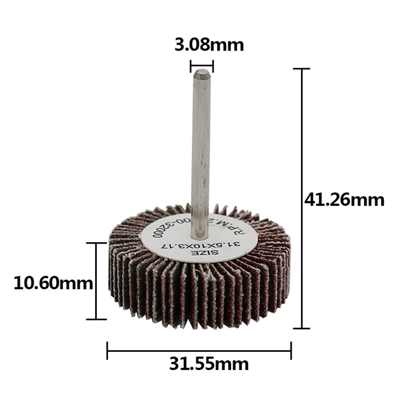 10Pcs Schuren Schuurpapier Flap Wiel Disc Set (80 Grit) handvat Sluiter Wiel Polijsten Wiel Voor Dremel Power Rotary Gereedschap