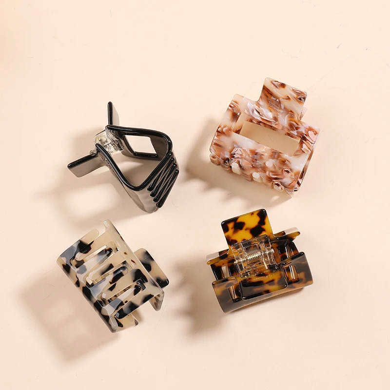 Defects Logo = Clearance Sale = Grab Small Size Acetate Hair Clips Tortoise Shell Hair Accessories For Women Girls Claw