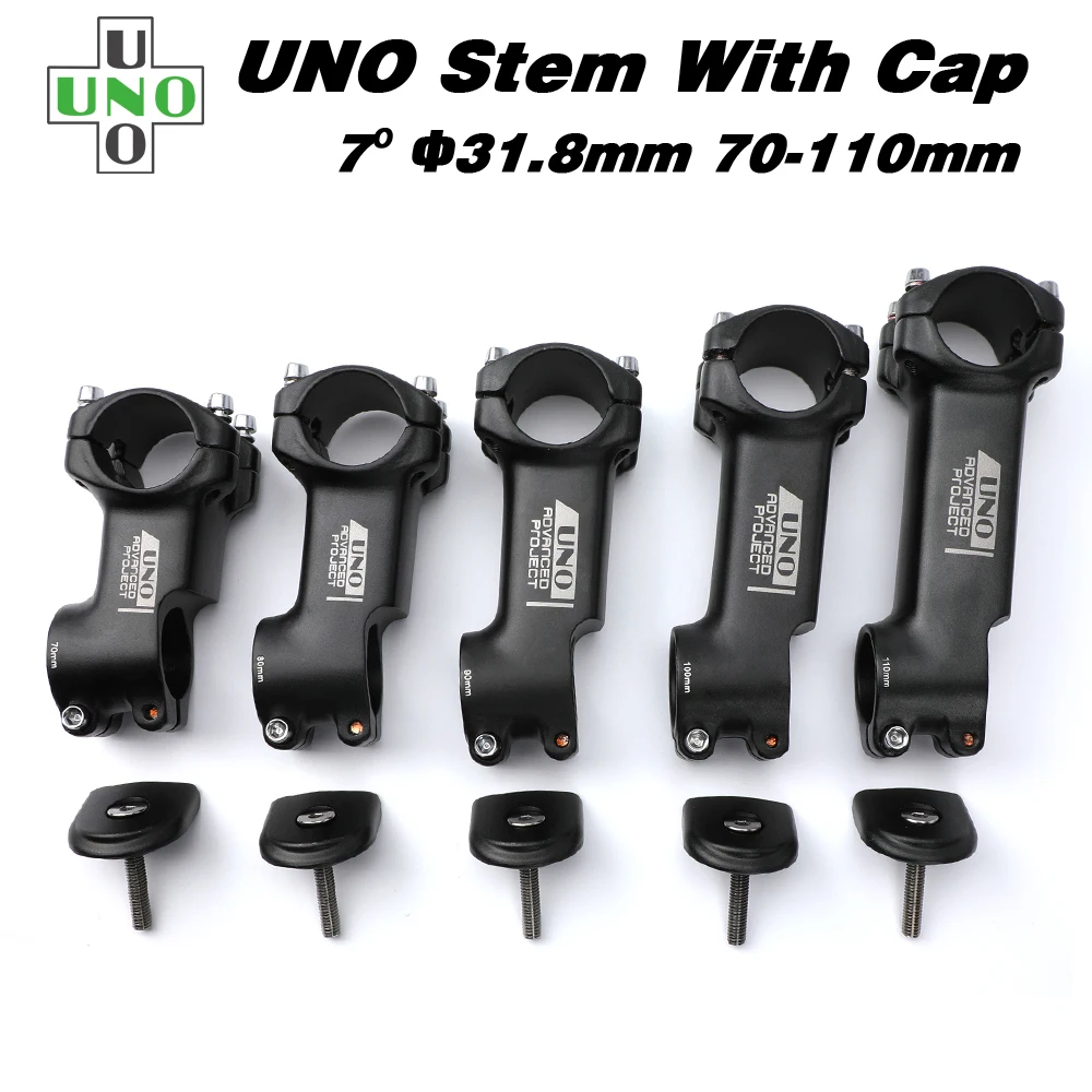 

2021 UNO New Bicycle Handlebar Stem 31.8mm MTB Power 7 Degree Mountain Bike Stem Riser 70-110mm Aluminum Spare Parts For Bicycl