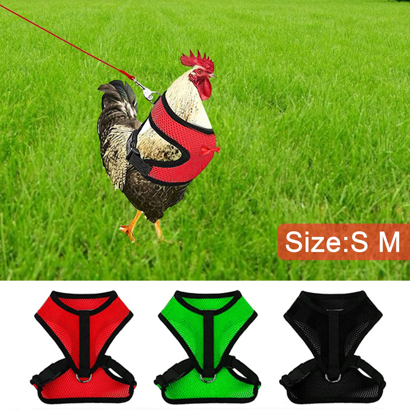 

Poultry Harness Rope Adjustable Soft Breathable Chicken Rabbit Duck Harness Traction Rope Puppy Cat Pet Chest Strap Thrifty