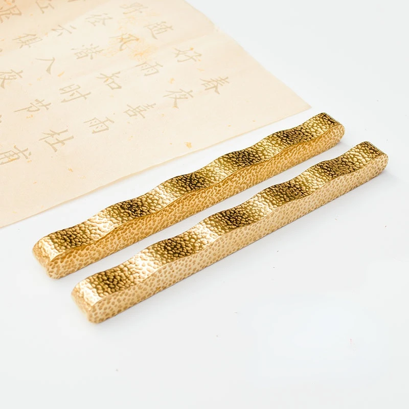 Brass Paperweights Calligraphy Pen Frame Pupils Multifunctional Creative Paper Weight Small Ornaments Xuan Paper Paperweights