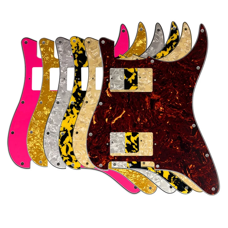 

Xin Yue Guitar Pickguards No Control Hole With 11 Screws For Fender ST HH PAF Strat Guitar With Humbucker No Switch Hole