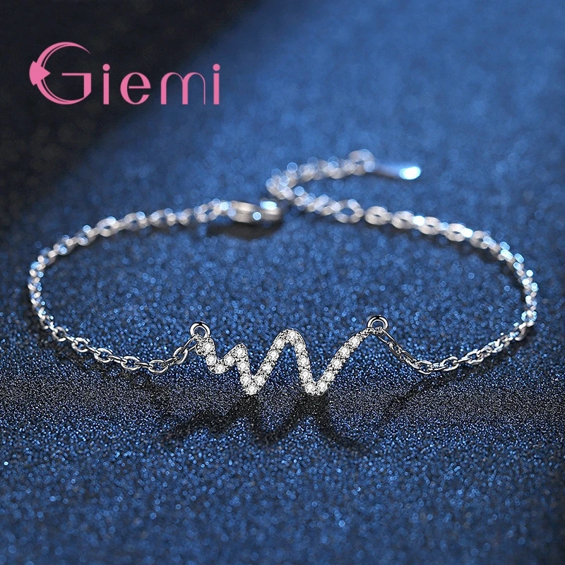 Luxury Twist Crystal Bracelets Women Wedding Jewelry Trendy Wave Hand Chain Female Silver Color Jewelry Femme Bridal Acces