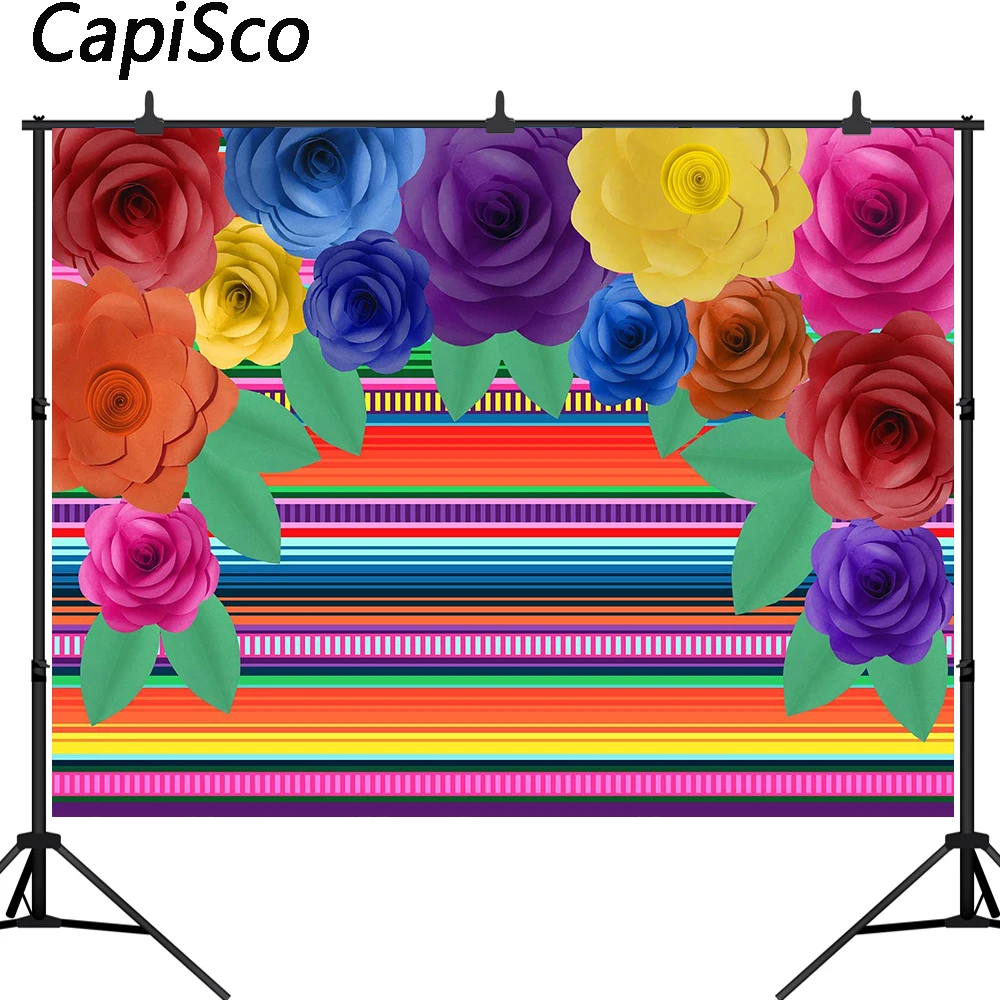 Capisco – arrière-plan De fête à thème Fiesta, Festival mexicain, décor De Table, bannière, stand De photos pour enfants