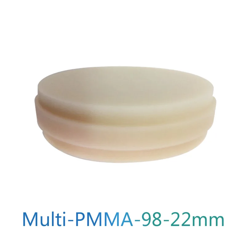 

PMMA Block 98*22mm PMMA Acrylic Discs Denture Prosthetics Material Temporary Bridge for Dental Lab CAD CAM System