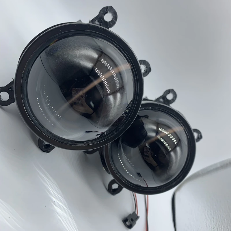 45W 12V car high power 3.0 inch led double lens double lamp cup structure high beam with small sun