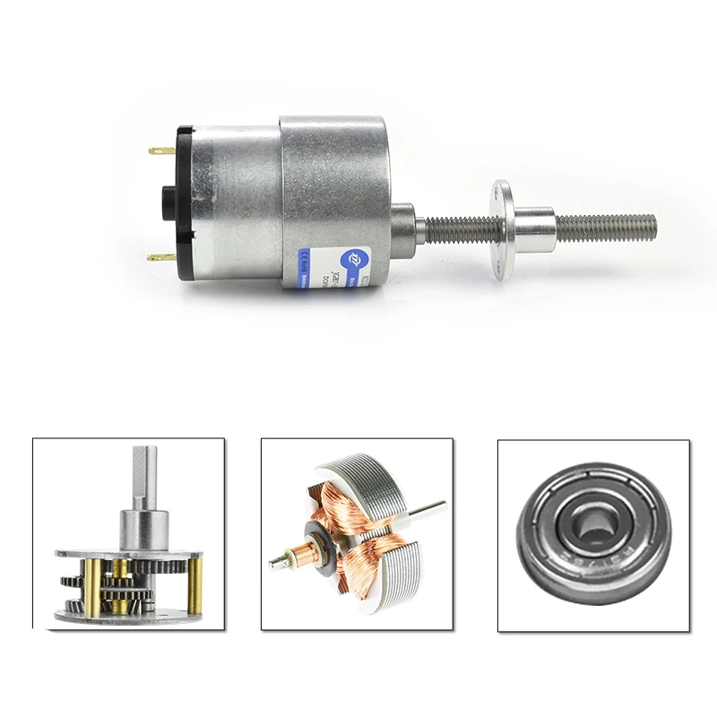 JGB37-520 Miniature DC Reduction Motor Speed Regulating Small Motor 6v12v24v Low Speed Motor with M6 Screw DC Electric Motor