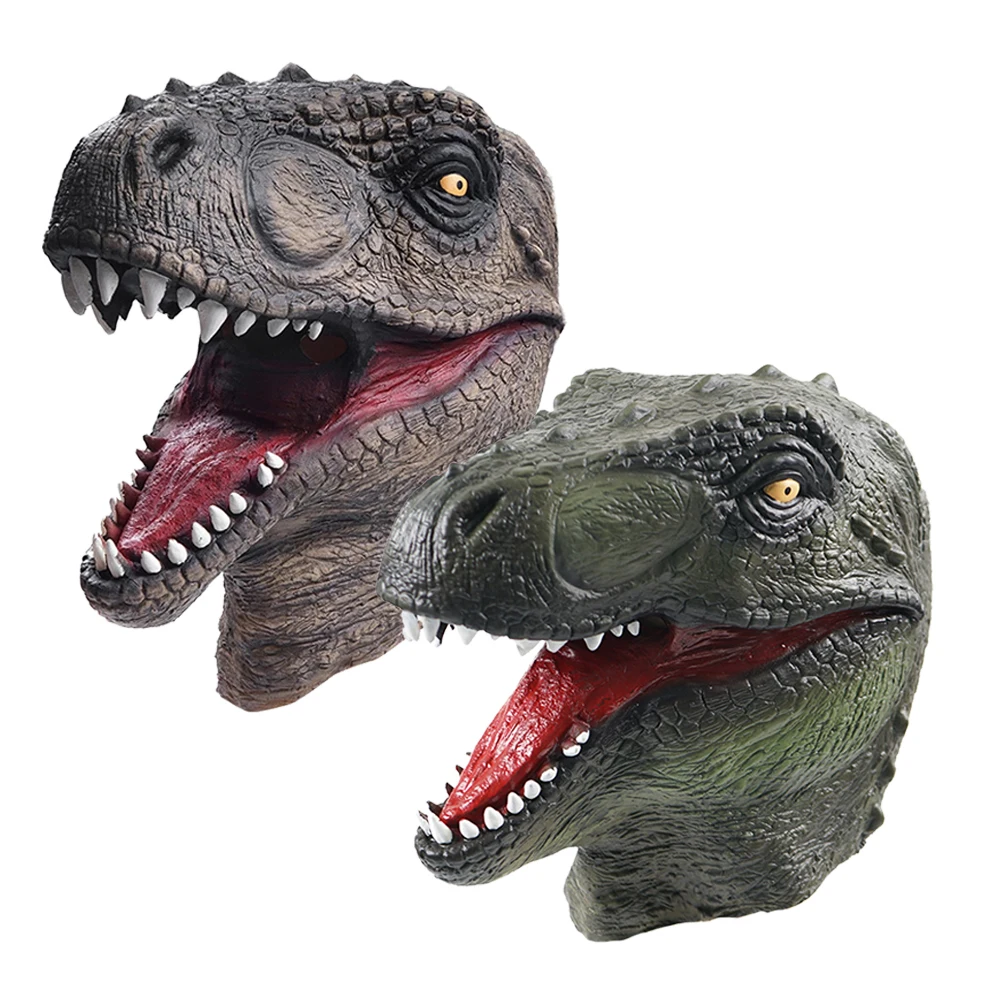 Snailify Realistic Jurassic Dinosaur Cosplay Latex Mask Tyrannosaurus Halloween Costume Prop Party Headgear T-REX Decoration