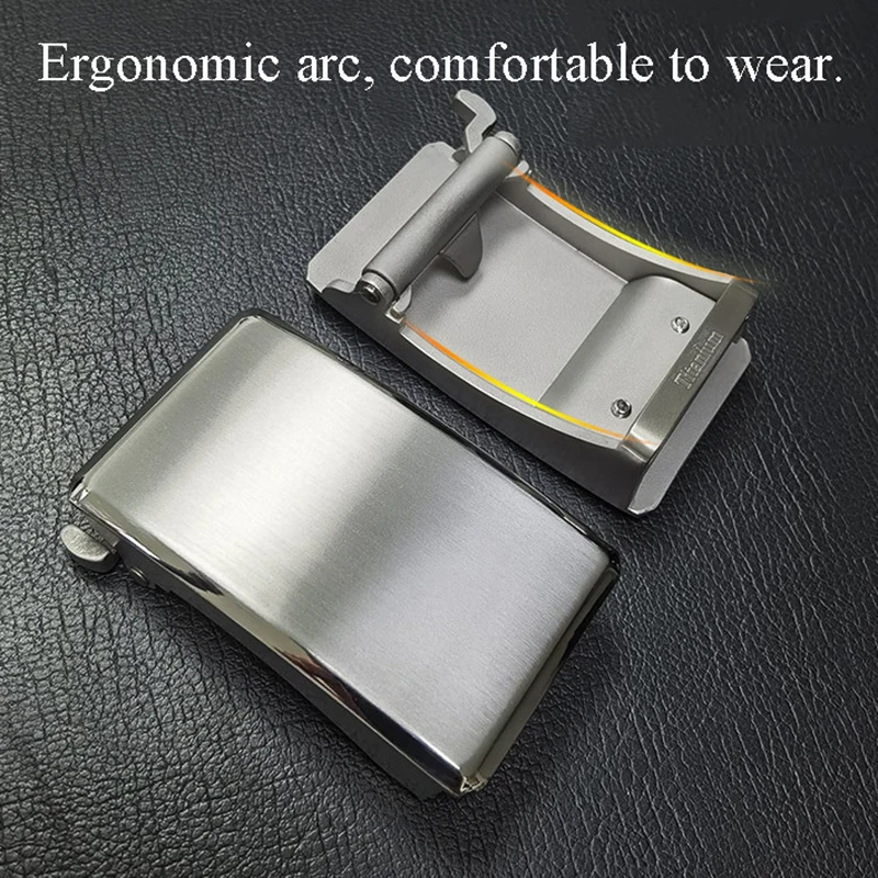 High-Quality Belt Accessorie Pure Titanium Business Buckle For Men, Brushed Process Can Be Refurbished, Suitable For 35Mm Belt