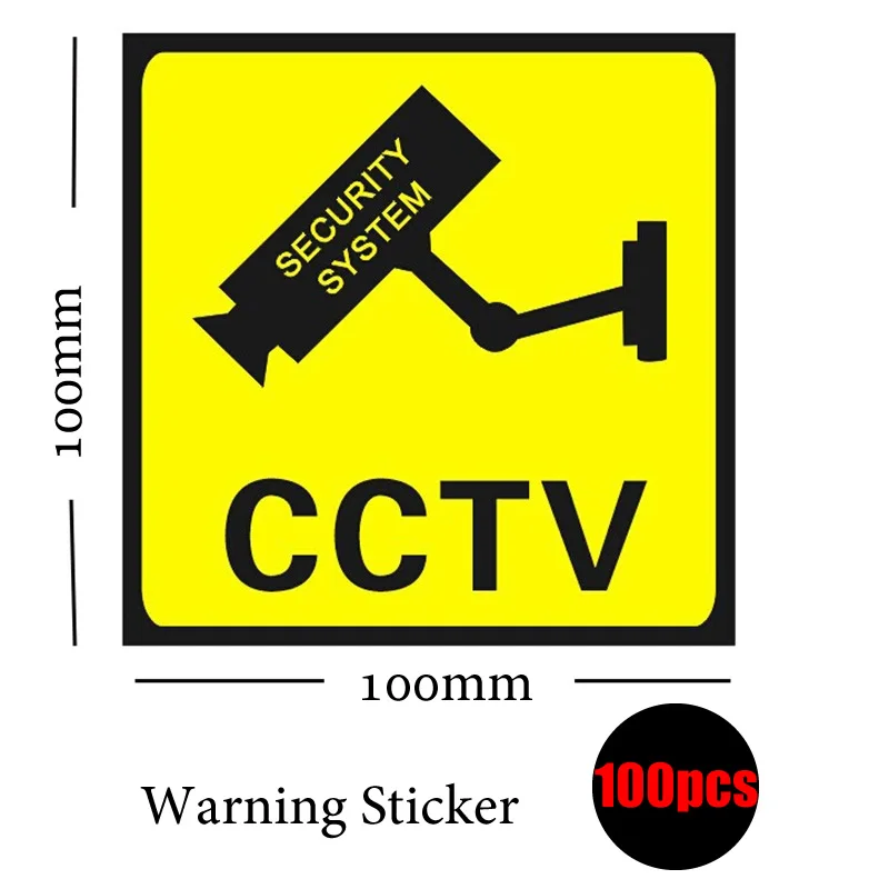 10pcs/Pack Waterproof CCTV Video Surveillance Camera Alarm Warning Signs Door Window Decal Sticker For Dummy Camera Accessories