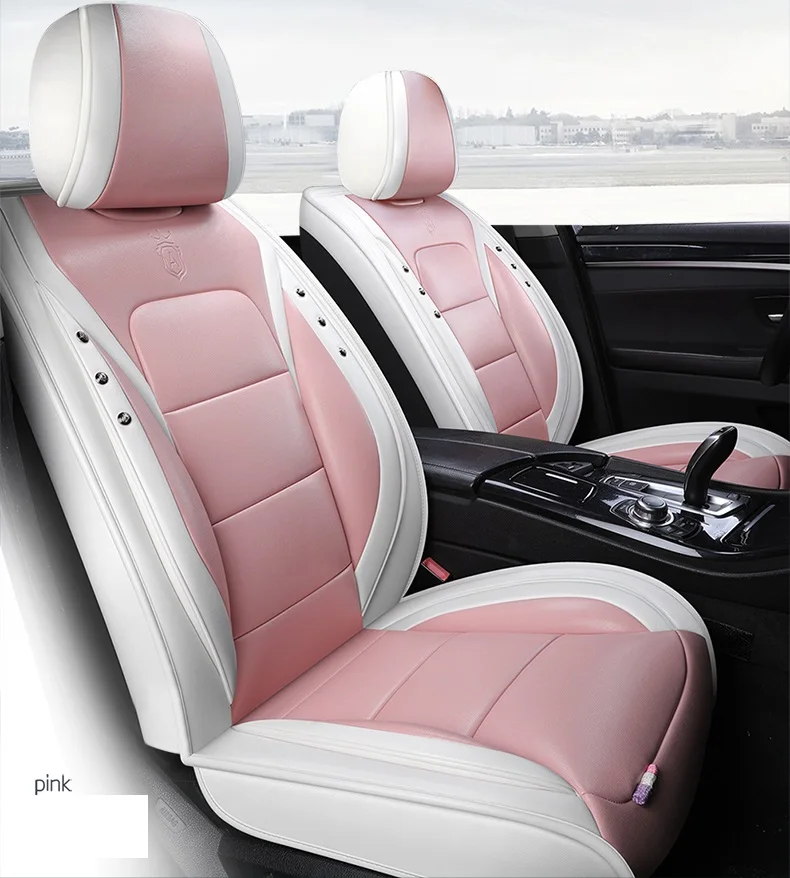 Autocovers Car Seat Covers For Sudan SUV Durable Leather Universal Five Seats Set Cushion Mats For 5 seat Seater car  Fashion 02