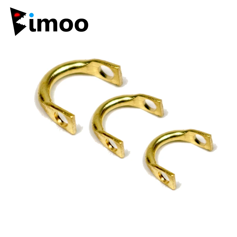 Bimoo 100PCS Brass Turntable Clamps Metal Easy-Spin Clevises Spinner Easy Spin DIY Fishing Lures Accessories