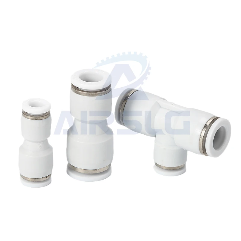 High Quality PG Quick Air Pipe Joint 4mm 6mm 8mm 10mm 12mm 14mm 16mm Straight Docking Pneumatic Connector Plastic Reducer