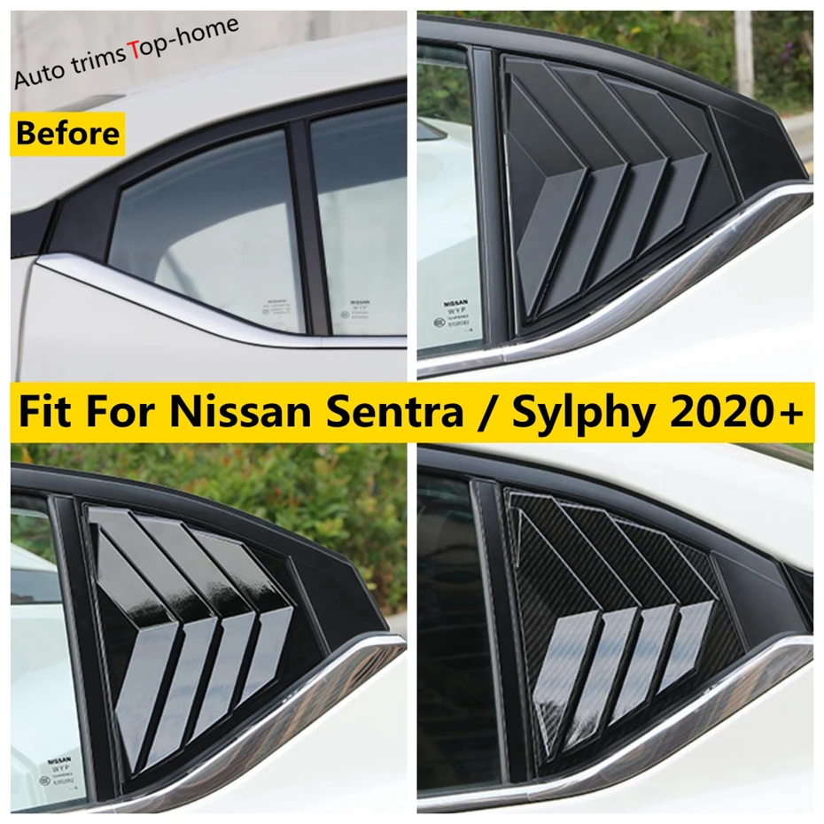 

Plastic Spoiler Side Rear Spoiler Triangle Decoration Frame Cover Trim For Nissan Sentra / Sylphy 2020 - 2024 Car Accessories