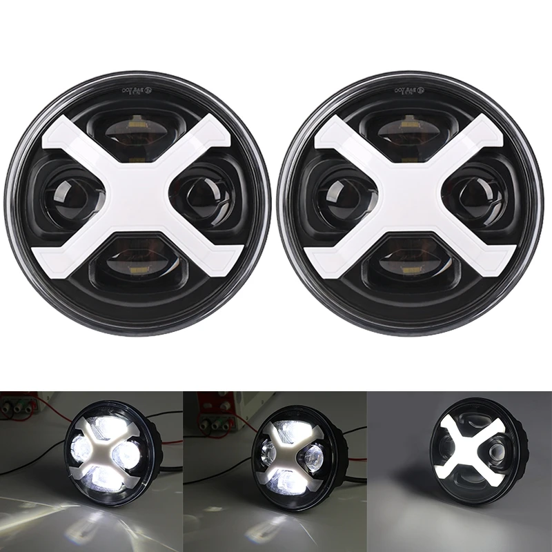 2pc Turn Signal 5.75 inch Led Headlight Halo for Triumph Rocket iii 3 & Speed Triple & Street Triple & Thunde 5 3/4 Inch