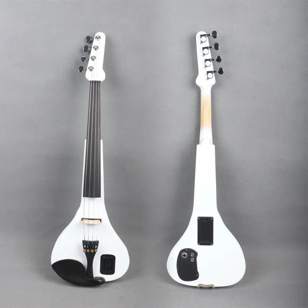 Yinfente 4/4 4  string  MP3 JACK MAPLE WOOD WHITE  Electric Silent Violin natural wood Free Case&Bow&Rosin#EV3