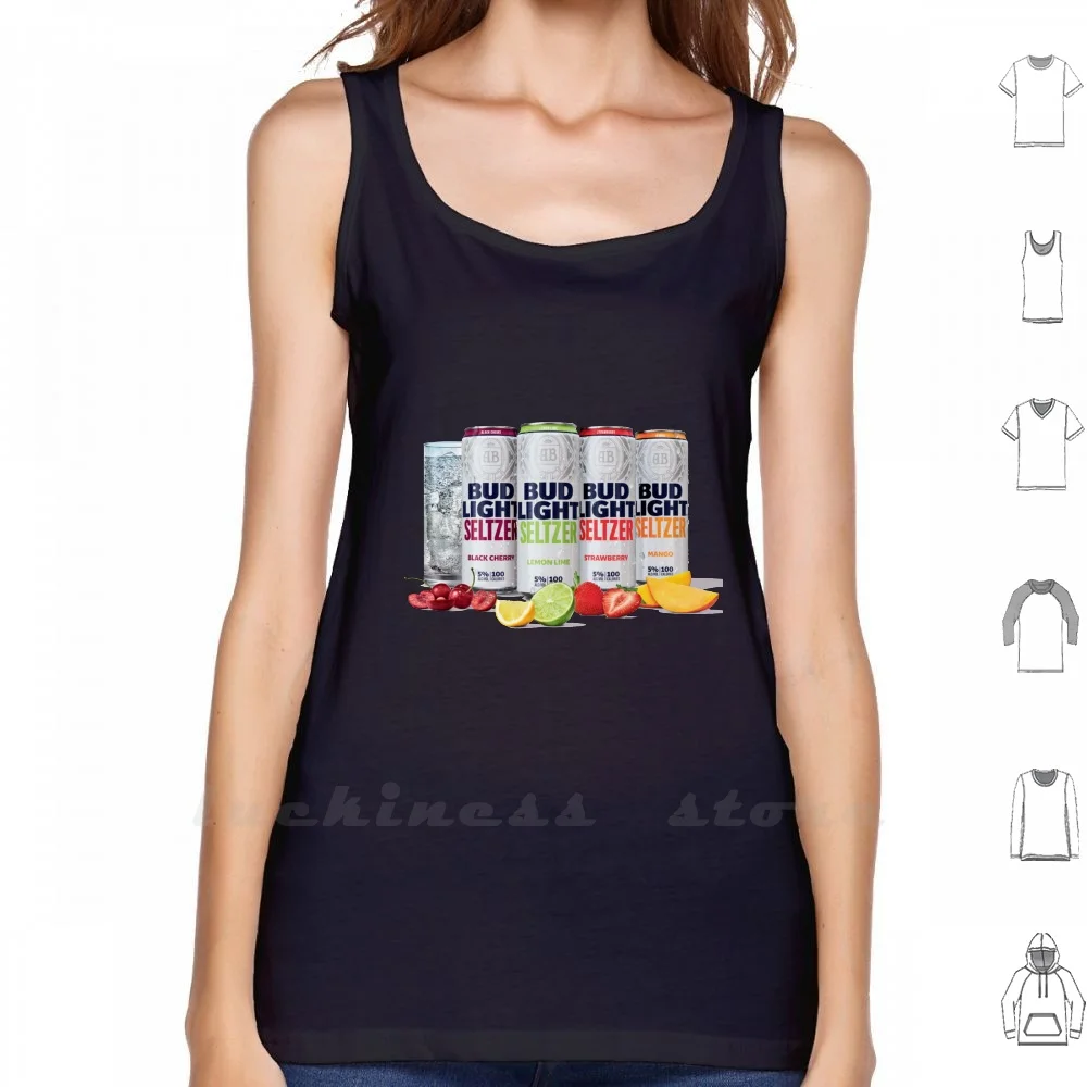 Bud Light Seltzer Tank Top Cotton Vest Sleeveless Men Women Bud Light Seltzer Lime Seltzer Lemon Lime Seltzer Bud Light Lemon