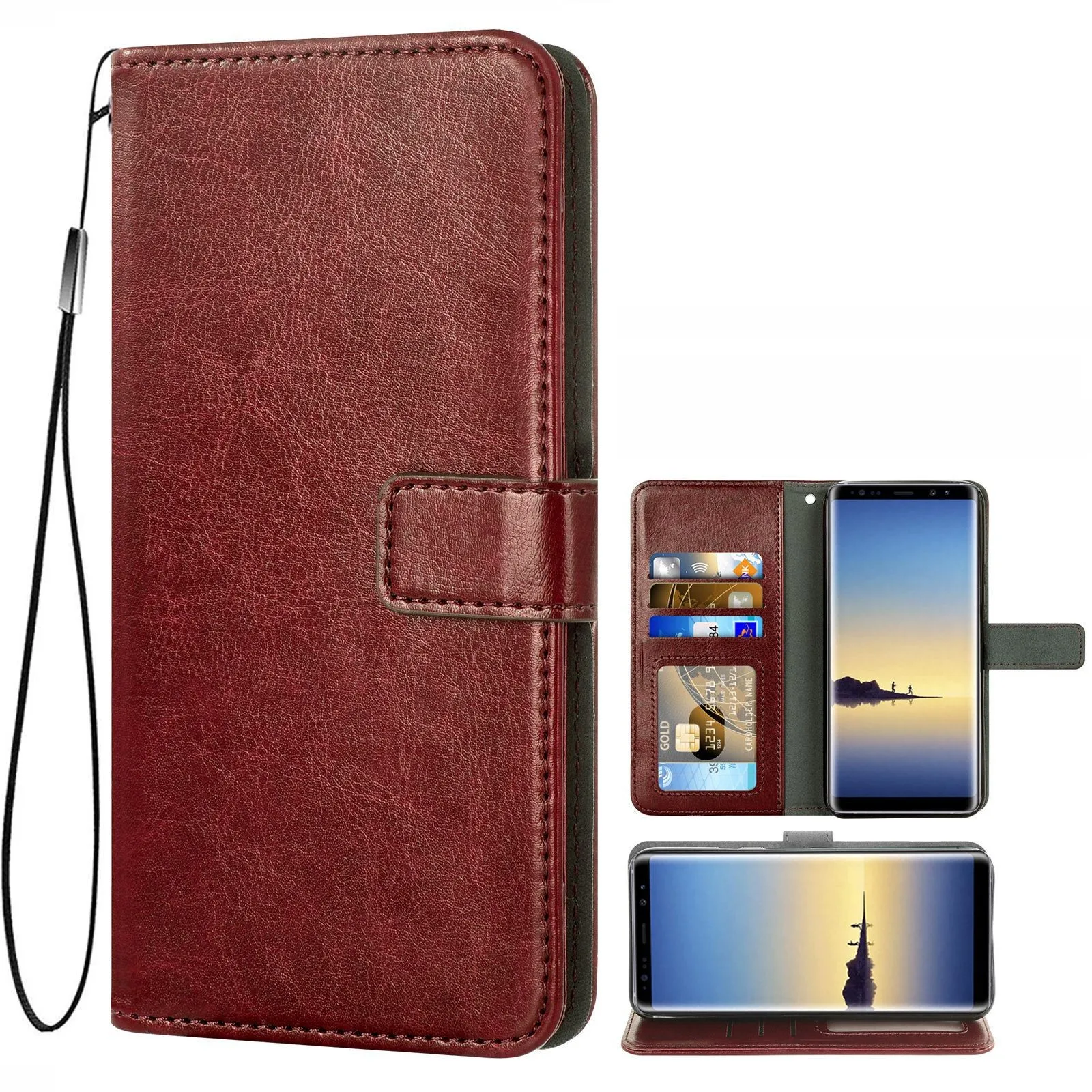 

Flip Cover Leather Wallet Phone Case For Samsung Galaxy A6 A8 A9 2017 2018 Plus A3 A5 A7 2015 2016 A 3 5 6 A8S A310 A510 A710