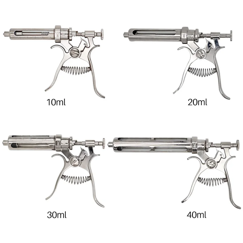 Imagem -02 - Seringa Veterinária Automática Pistola de Injeção de Animais de Fazenda em Aço Inoxidável