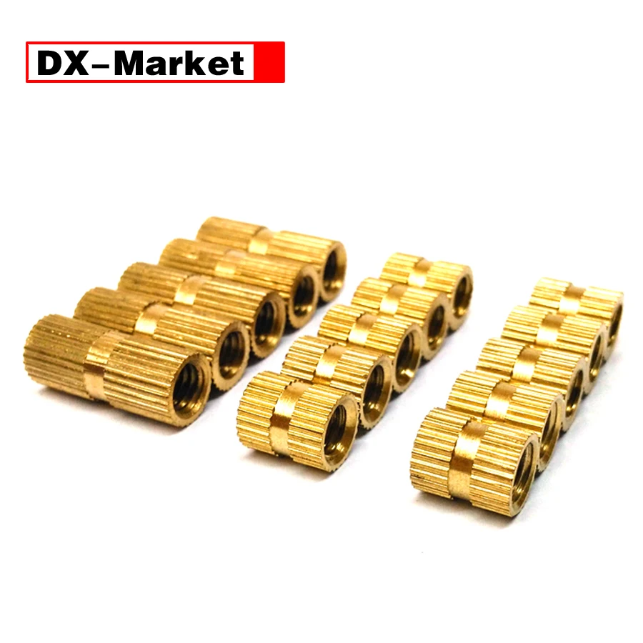 【 DX-market 】 M3 النحاس صواميل بحلقة ، M1-M16 قالب بلاستيكي إدراج الجوز ، B011