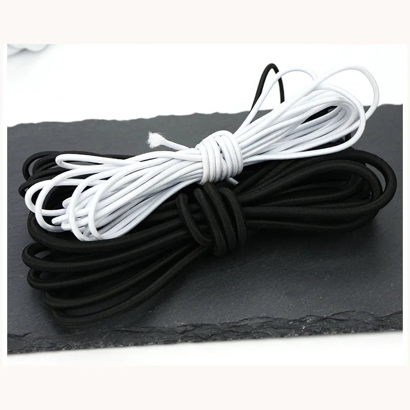 White/Black Strong Elastic Rope Rubber Band Sewing Garment Craft Supplies Elastic Band For DIY Sewing Accessories 1/2/3/4/5/6MM