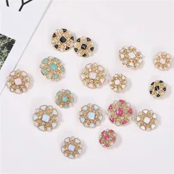 Luxury Round Sewing Accessories Buttons for Clothes Gemstone Rhinestones Decorative Buttons for Clothing Buttons for Coat Jacket