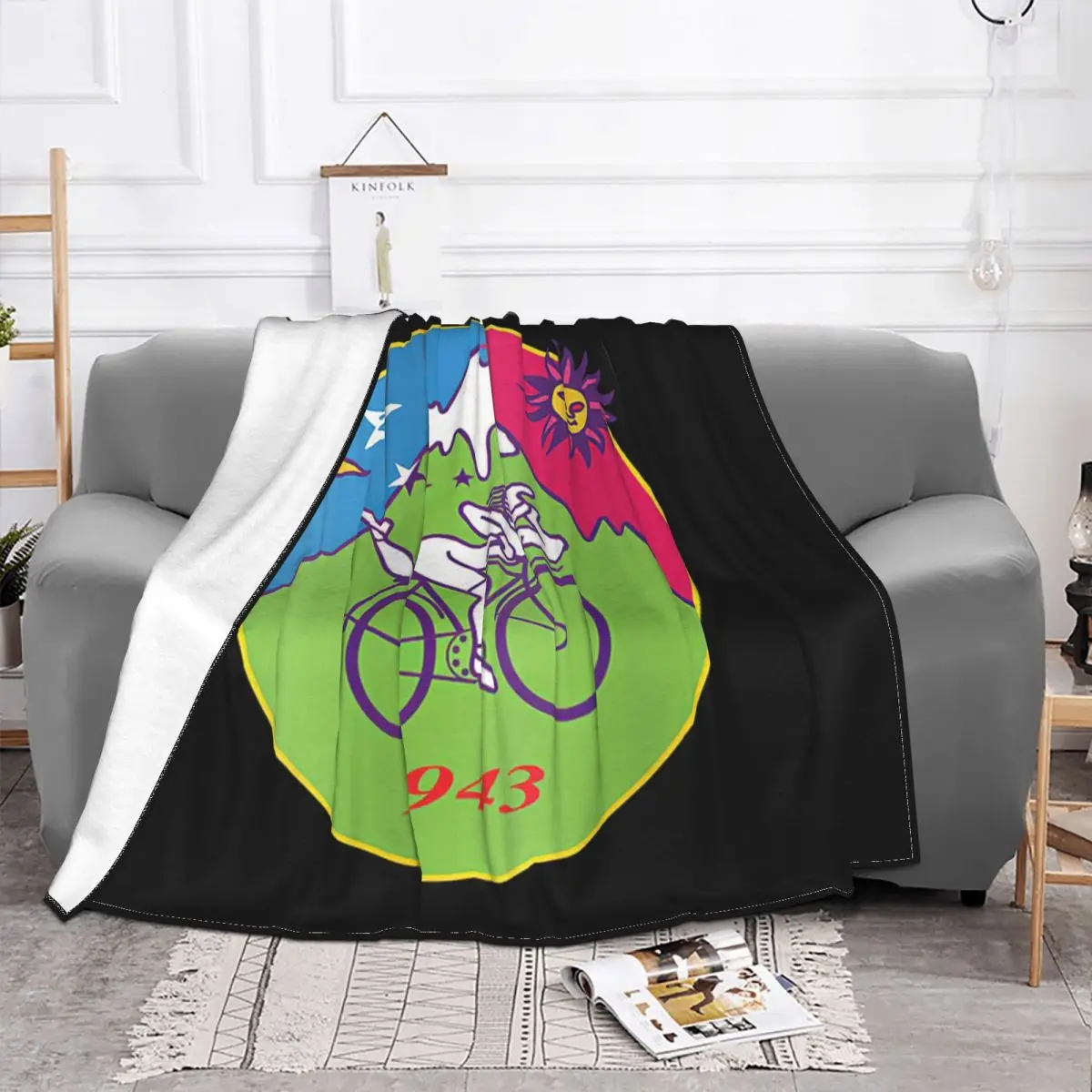 Albert Hoffman LSD Bicycle Day Blankets Fleece Decoration Ultra-Soft Throw Blankets for Bedding Bedroom Plush Thin Quilt