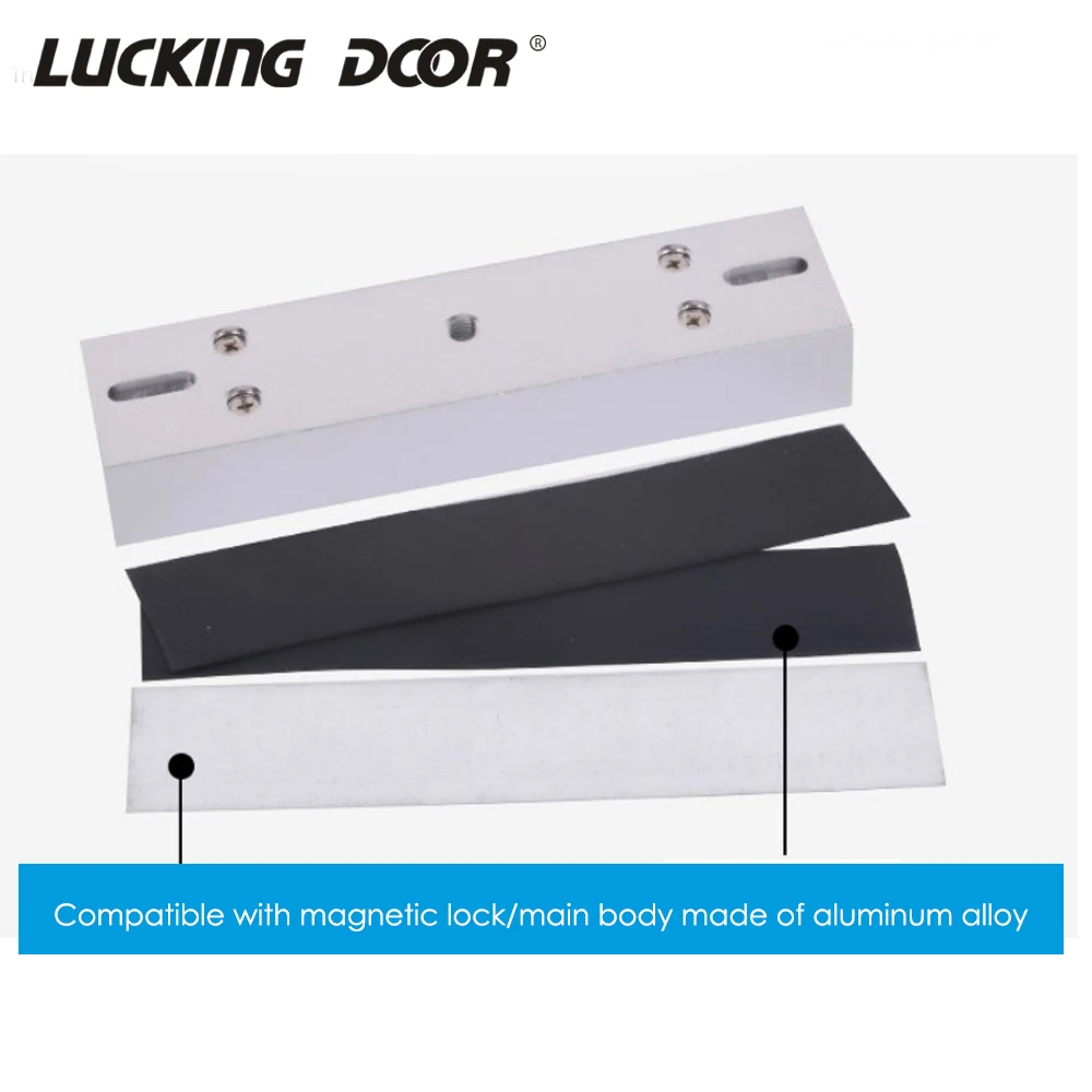 

280kg Magnetic lock U shape bracket frameless glass door Access Control System Zinc alloy material