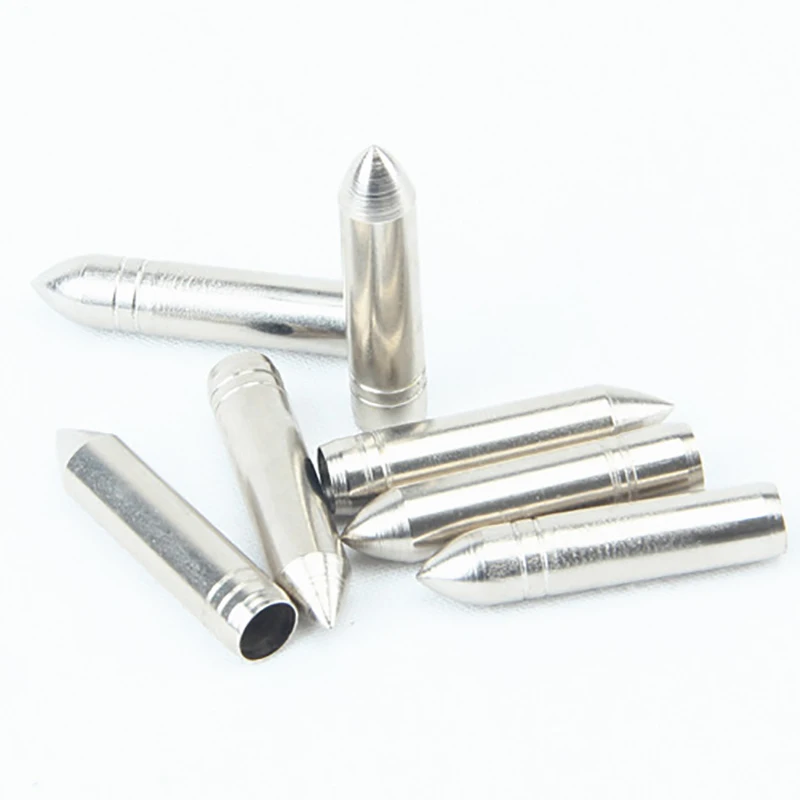 5PCS/Lot Archery ID 6mm 7mm and 8mm practice arrow point bullet arrow shooting tips stainless steel arrow points F archery Shaft