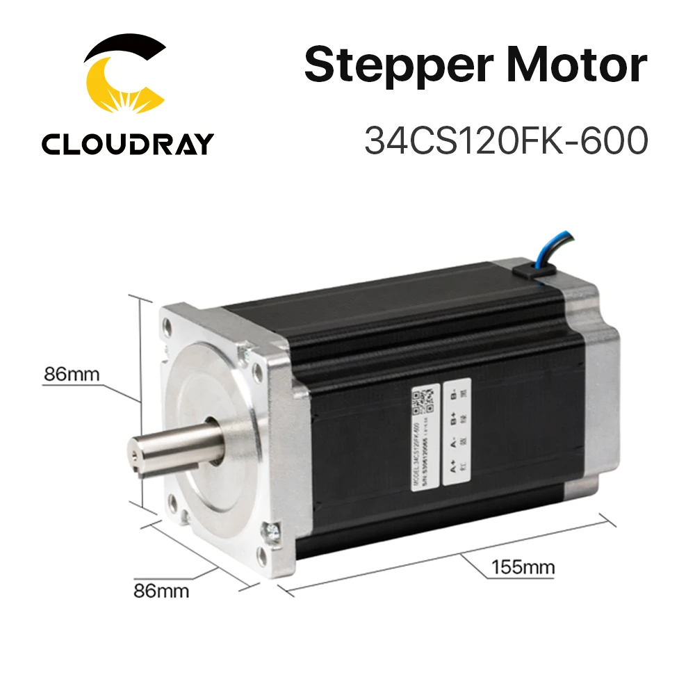 Cloudray Nema 34 Open Loop Stepper Motor Driver Kit 12N.m 6.0A DM860S 2.4A-7.2A for 3D printer CNC Engraving Milling Machine