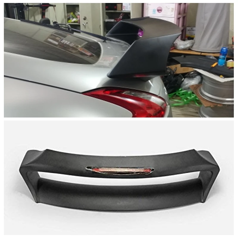 

Car Accessories For Nissan 370z Z34 FRP Fiber Glass AM Style Rear Wing With Brake Light Fiberglass Type Amuse Trunk Spoiler Trim