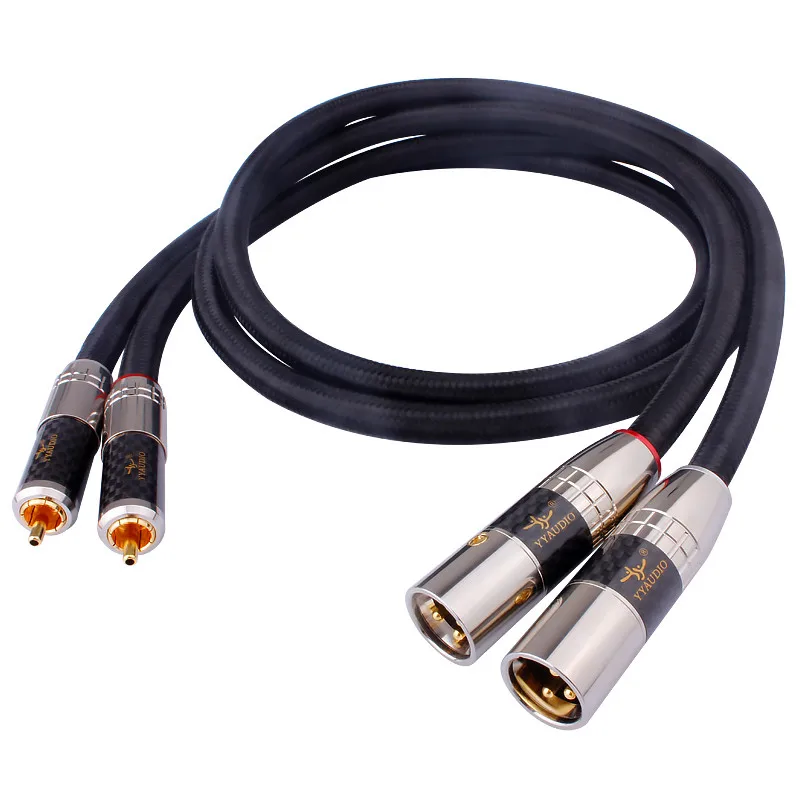 

YA-04 HiFi Single Crystal Copper RCA to XLR Balanced Cable Lotus Signal to XLR Audio Cable